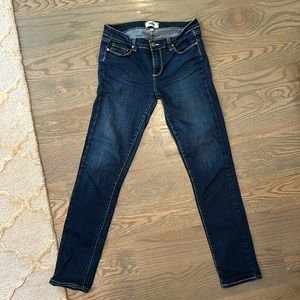 Paige denim. Skyline skinny. Dark wash size 28